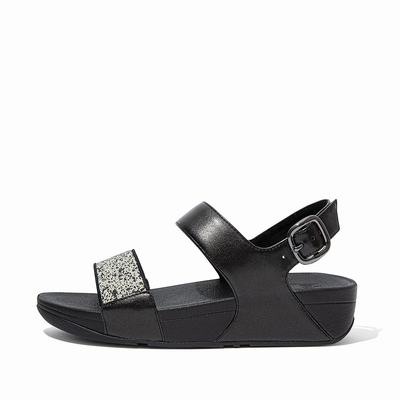 Fitflop Women's LULU Shimmer Back-Strap Sandals - Black, PU3149806